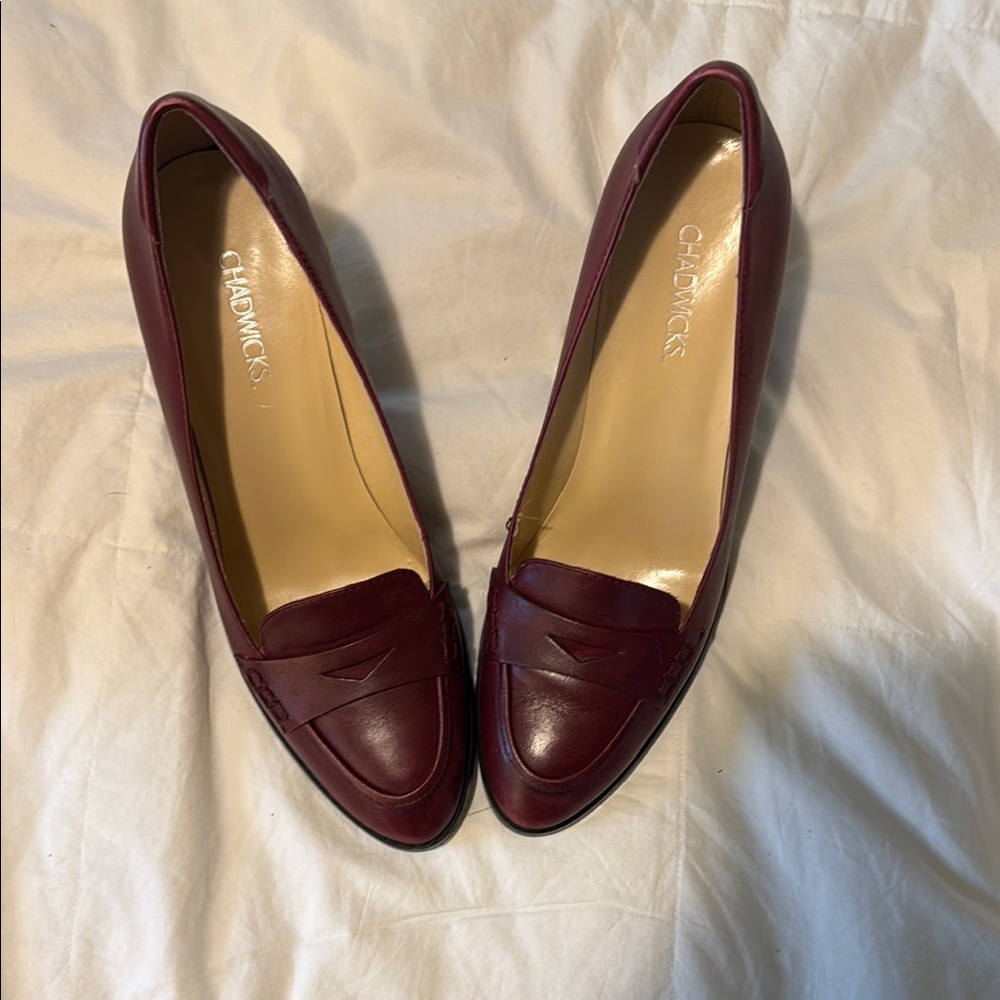 Chadwicks Red Flats Classic Loafers